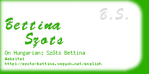 bettina szots business card